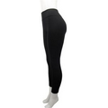 Women's Fleece Lined Leggings Footless Black